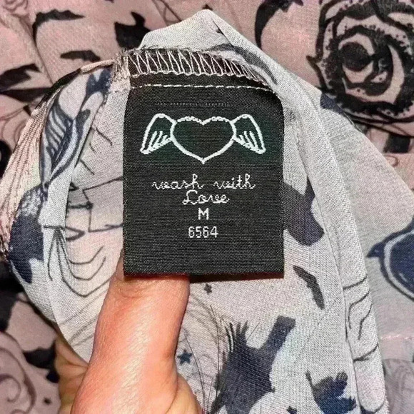 Spin Doctor hell bunny  goth ruffle women’s blouse sz medium - Picture 7 of 10